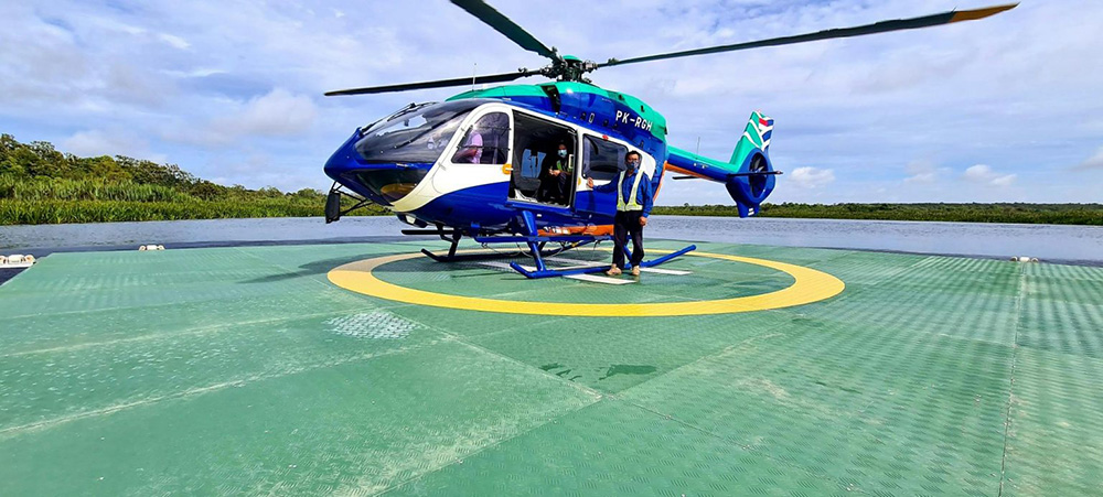 Floating living platform and floating helipad project in Indonesia for RGE GROUP
