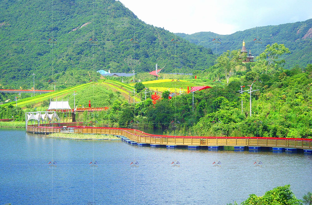 SHENZHEN WETLAND PARK LANDSCAPE PONTOON BRIDGE