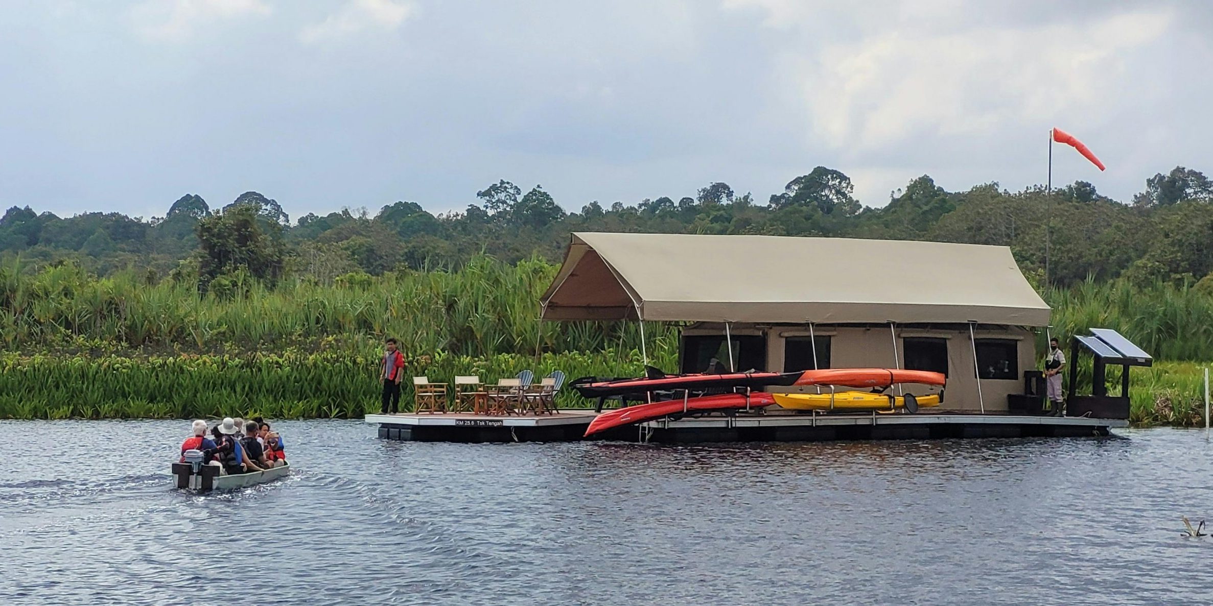INDONESIA HELICOPTER PLATFORM & FLOATING TENT CAMP