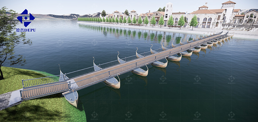 VENICE SWAN BOAT FLOATING BRIDGE