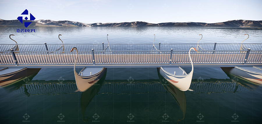 VENICE SWAN BOAT FLOATING BRIDGE