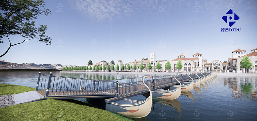 VENICE SWAN BOAT FLOATING BRIDGE