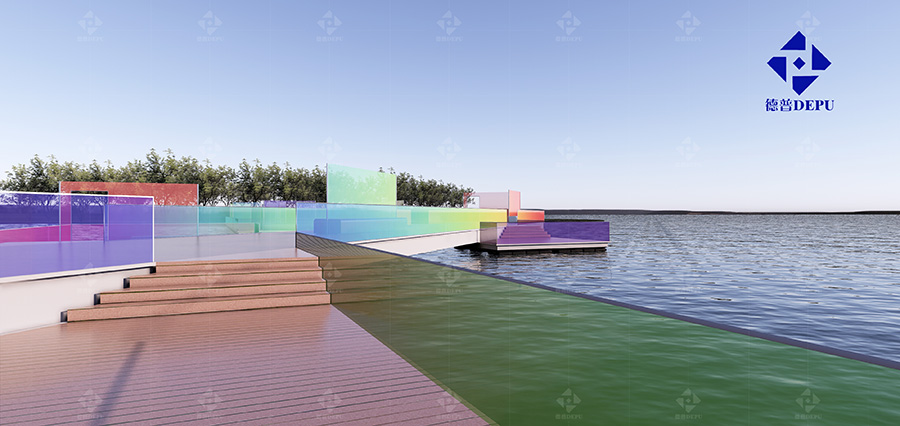 LUXEMBOURG LANDSCAPE FLOATING BRIDGE