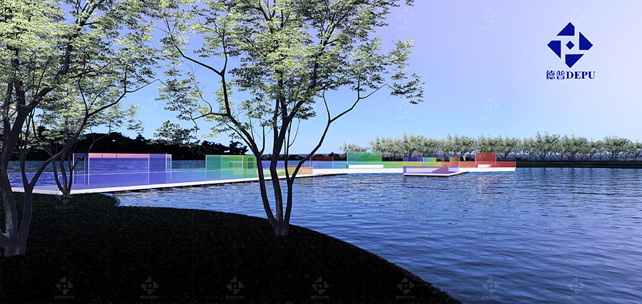 LUXEMBOURG LANDSCAPE FLOATING BRIDGE