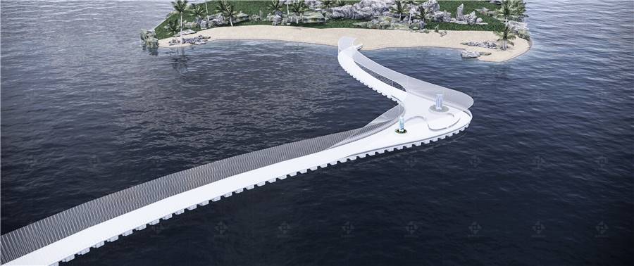 LANDSCAPE FLOATING BRIDGE: THROUGH BRIDGE