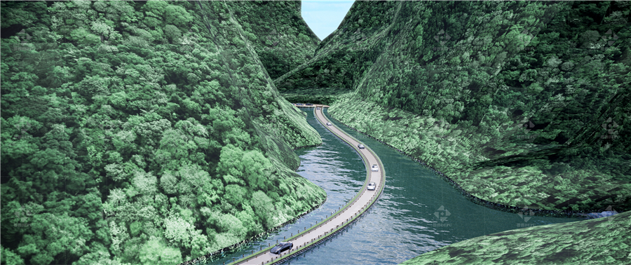 LANDSCAPE TRAFFIC FLOATING BRIDGE