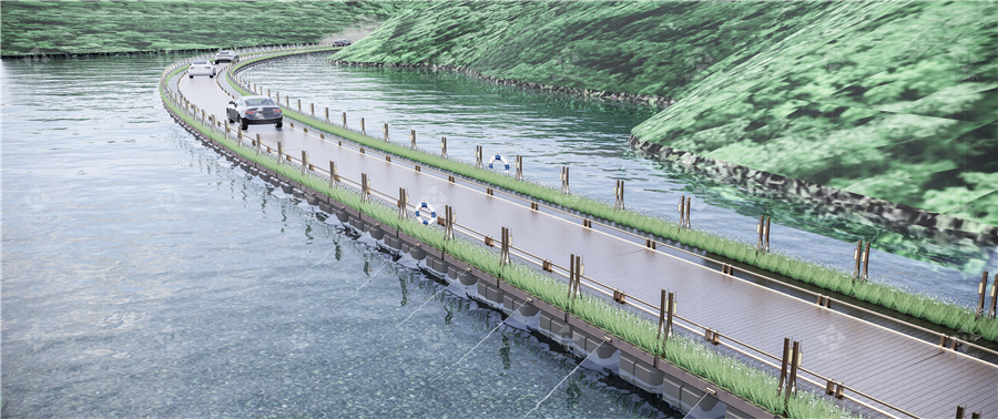 LANDSCAPE TRAFFIC FLOATING BRIDGE